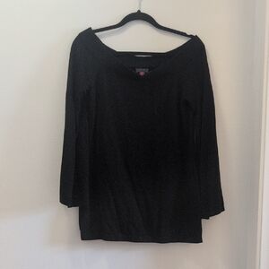 Vince Camuto Off The Should Black Sweater